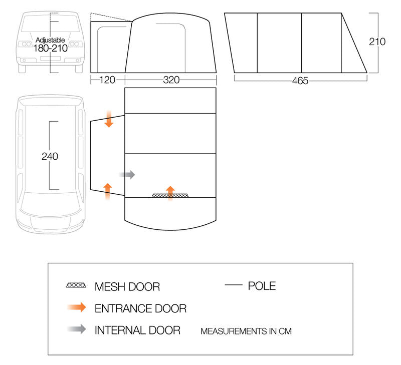  Vango Galli Low Poled Drive Away Awning