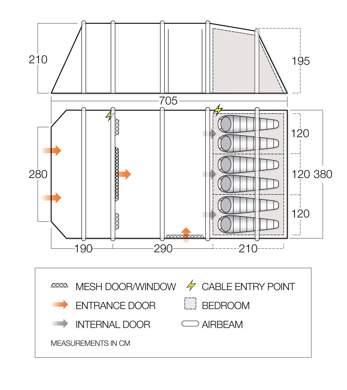 Vango Lismore Air 600XL Tent Package