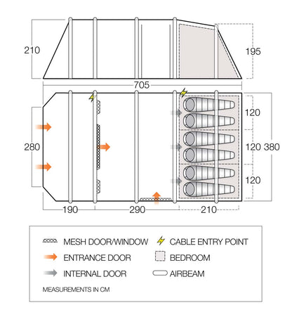  Vango Lismore Air 600XL Tent Package