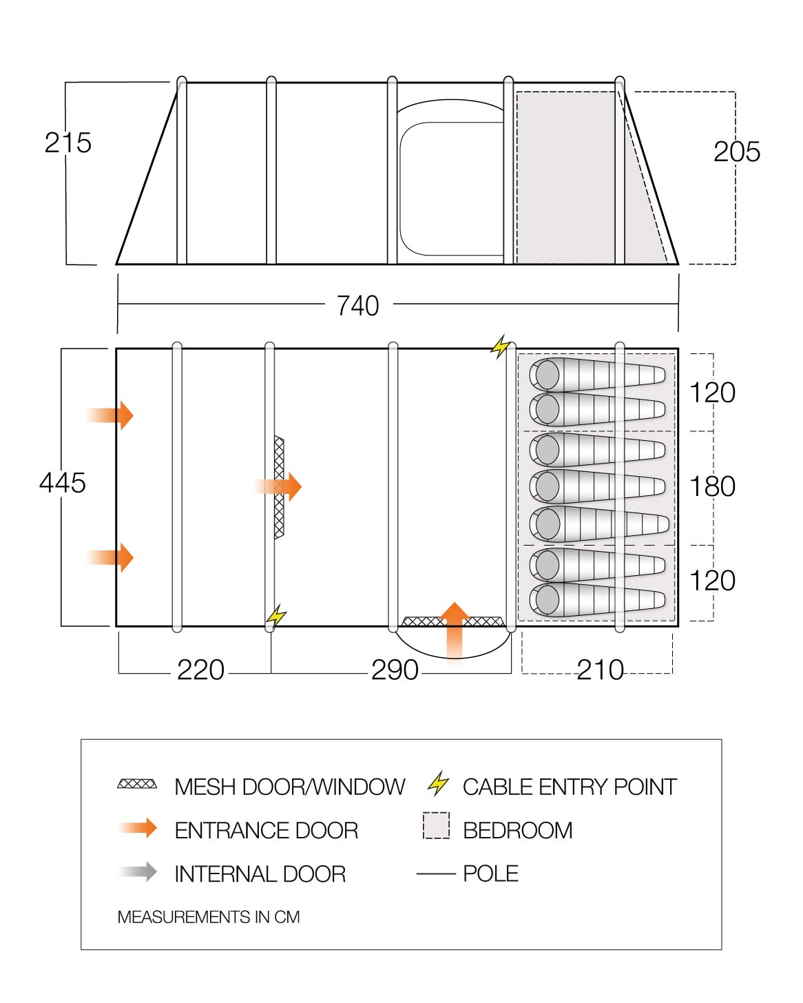 Vango Lismore Air 700DLX Tent Package