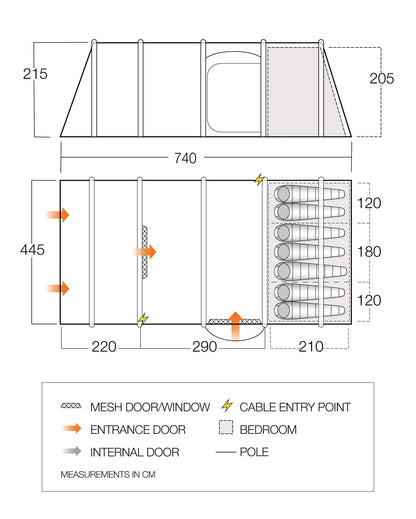  Vango Lismore Air 700DLX Tent Package