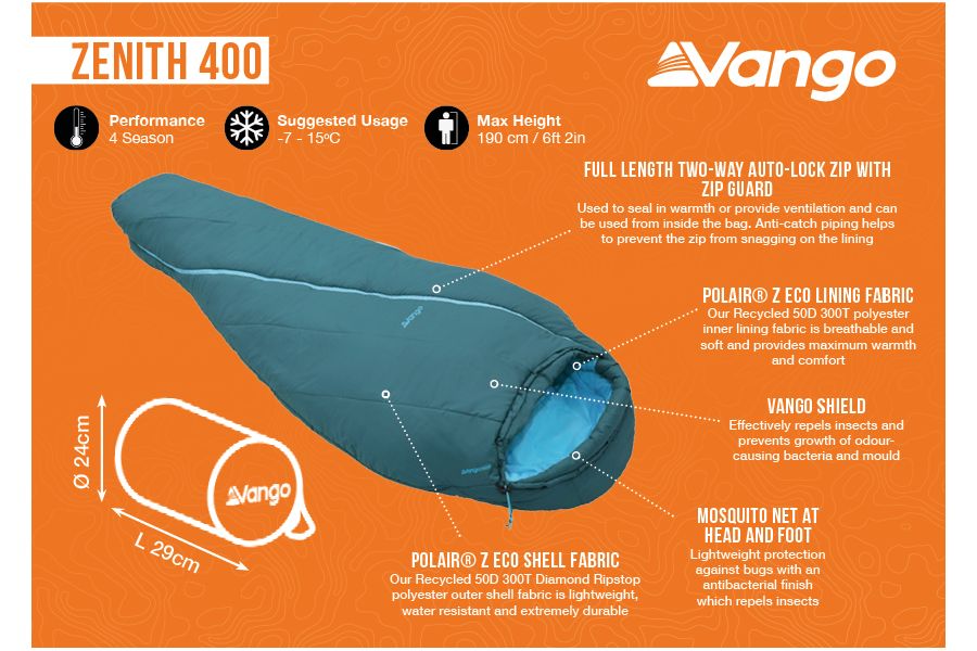  Vango Zenith 400 Sleeping Bag